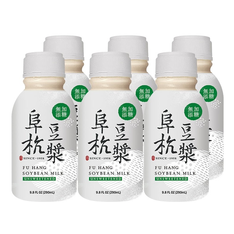 【阜杭豆漿】原味豆漿(無糖) 9.8 fl. oz. (290mlx6瓶)