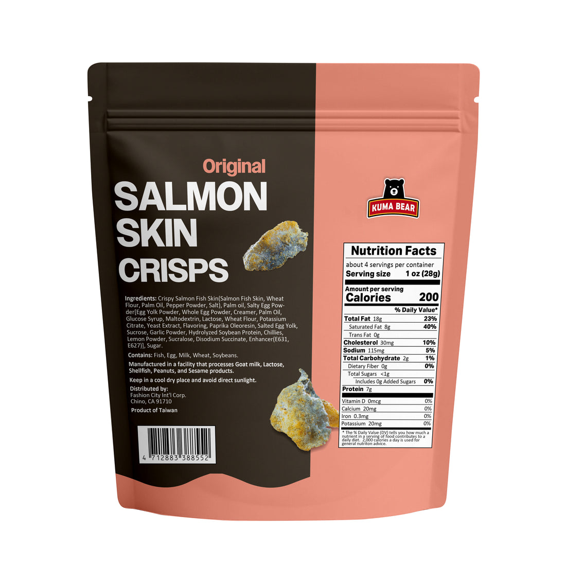 Kuma Bear Salted Egg Salmon Skin