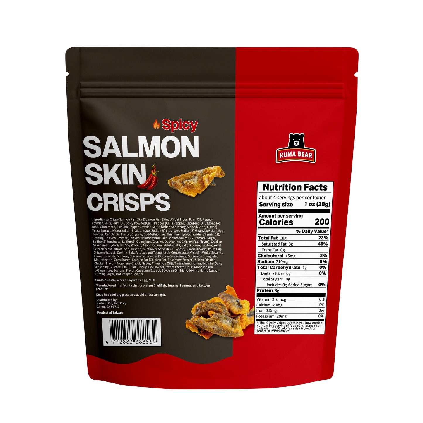 Kuma Bear Spicy Salted Egg Salmon Skin