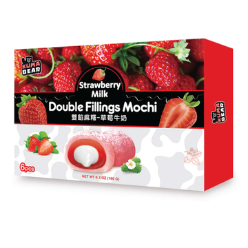 Kuma Bear Double Fillings Mochi Strawberry Milk  6.3oz (180g)