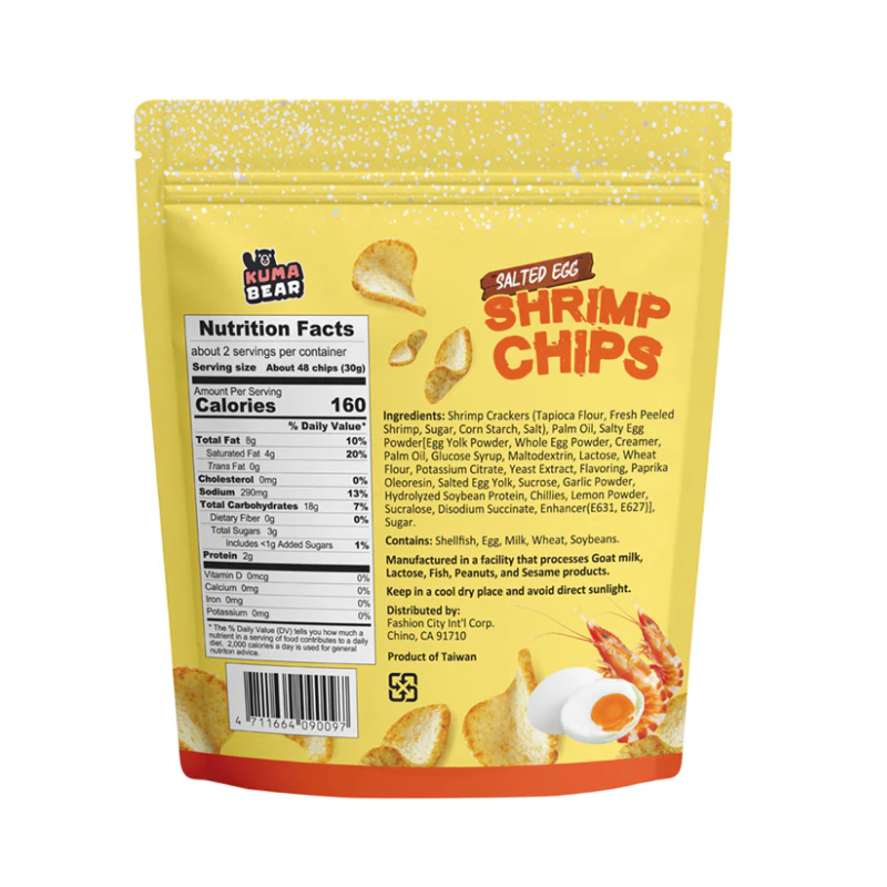 Kuma Bear Salted Egg Shrimp Chips