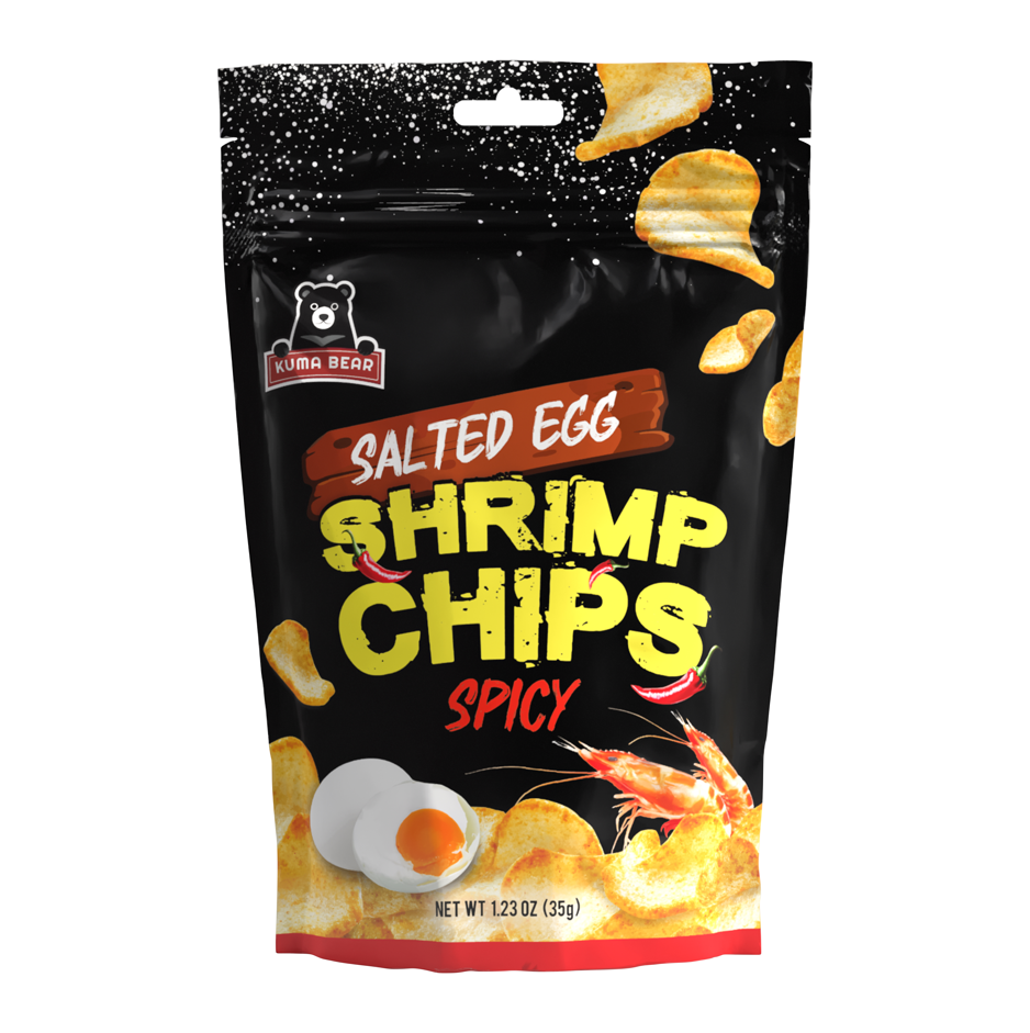 Kuma Bear Spicy Salted Egg Shrimp Chips