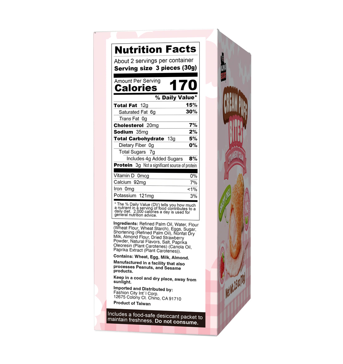 Cream Puff Bites-Strawberry Cream